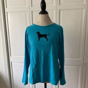 Blue Black Dog Long-Sleeve Tee